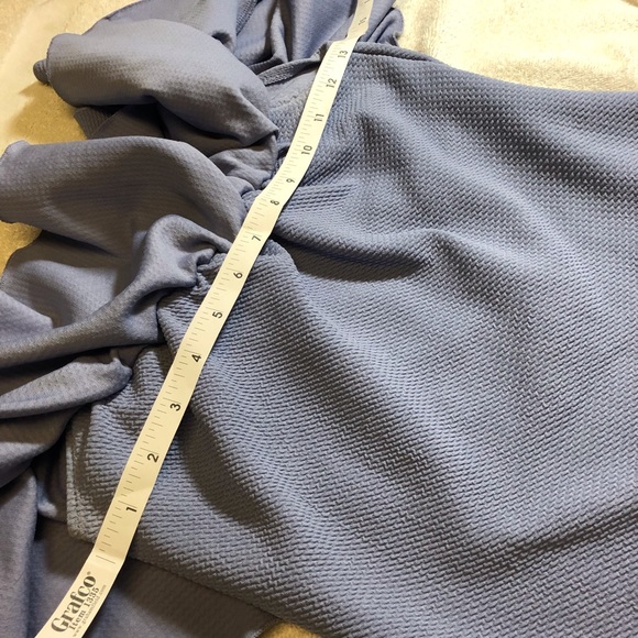 LuLaRoe waffle texture blue Cici dress XS βοΈHPβοΈ - Picture 4 of 8